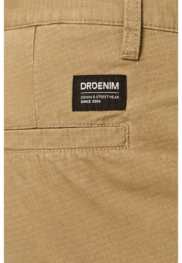 Dr. Denim - Szorty. Okazja: na co dzień. Kolor: zielony. Materiał: denim. Wzór: gładki. Styl: casual