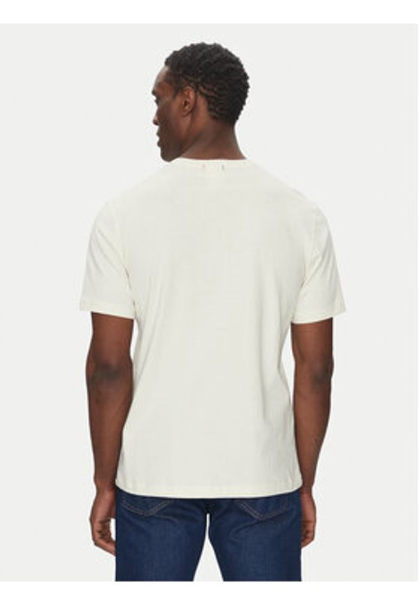 Champion T-Shirt 221174 Écru Regular Fit. Materiał: bawełna
