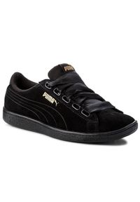 Puma Sneakersy Vikky Ribbon S 366416 01 Czarny. Kolor: czarny. Materiał: zamsz, skóra. Model: Puma Vikky #1