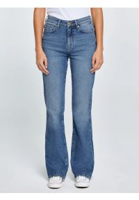 Big-Star - Jeansy damskie bootcut niebieskie Chiara 333. Stan: podwyższony. Kolor: niebieski. Styl: retro #1