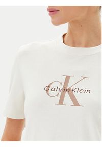 Calvin Klein Jeans T-Shirt LV047B865G Biały Relaxed Fit. Kolor: biały. Materiał: bawełna