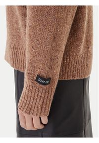 Calvin Klein Jeans Sweter Chunky LV044D328G Brązowy Regular Fit. Kolor: brązowy. Materiał: syntetyk