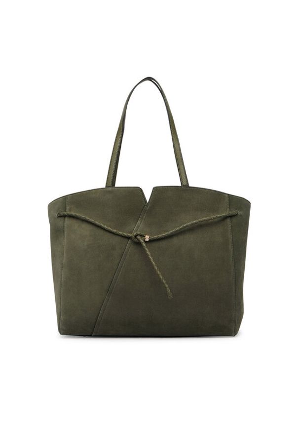 BOSS Torebka 50567606 Zielony. Kolor: zielony. Materiał: skórzane, zamszowe
