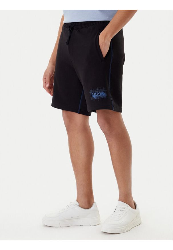 Hugo - HUGO Szorty sportowe Nothali 50553499 Czarny Regular Fit. Kolor: czarny. Materiał: bawełna. Styl: sportowy