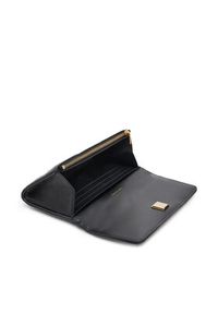 Tory Burch Duży Portfel Damski 163955 Czarny. Kolor: czarny. Materiał: skóra
