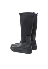 Calvin Klein Kozaki Rain Boot Wedge High HW0HW01264 Czarny. Kolor: czarny. Materiał: materiał