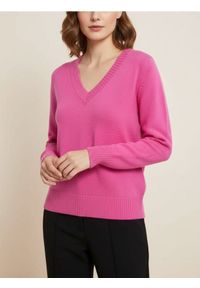 Sinsay - Sweter z dekoltem V - różowy. Kolor: różowy #1