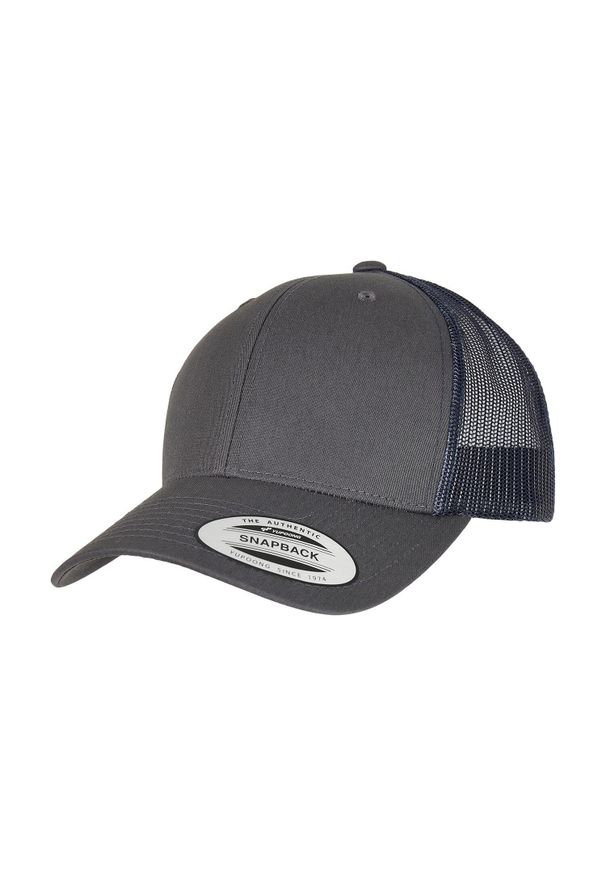 CLASSIC - Dwukolorowa Czapka Trucker Retro. Kolor: wielokolorowy, szary, niebieski, brązowy. Styl: retro