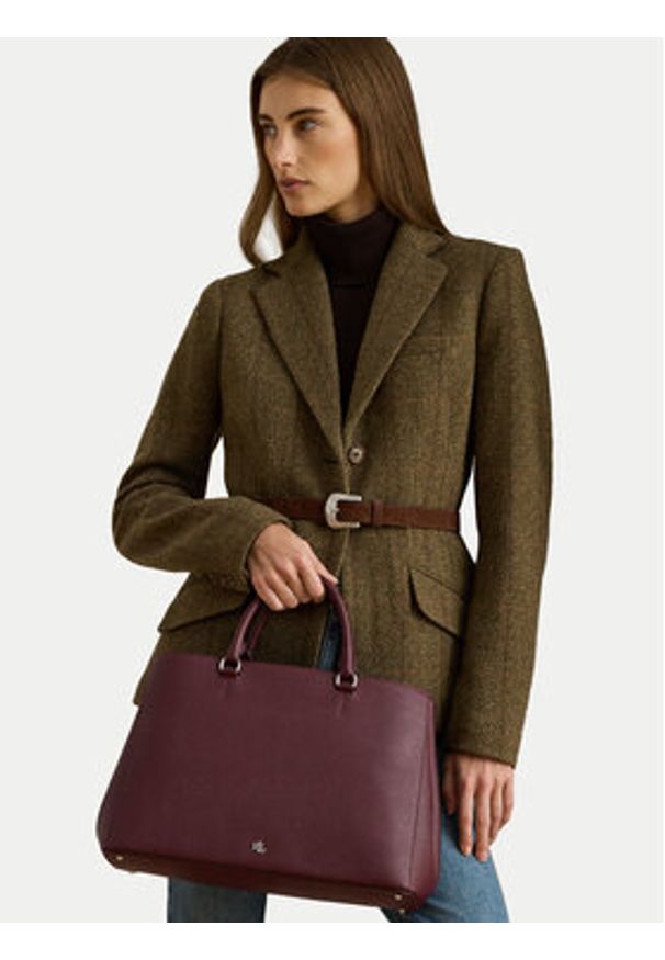 Lauren Ralph Lauren - LAUREN RALPH LAUREN Torebka 431898556043 Bordowy. Kolor: czerwony. Materiał: skórzane