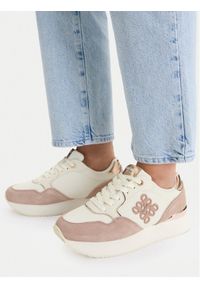 Nine West Sneakersy EO-H24049 Biały. Kolor: biały. Materiał: skóra, zamsz #1
