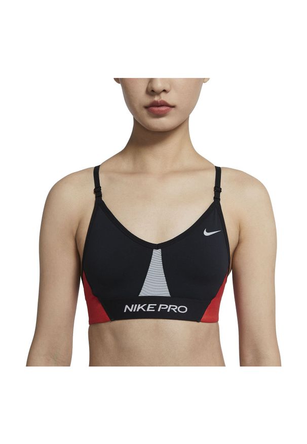 Biustonosz sportowy Nike Pro Indy CZ7186. Materiał: materiał, poliester, nylon. Rodzaj stanika: wyciągane miseczki. Technologia: Dri-Fit (Nike). Sport: fitness