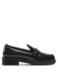 Calvin Klein Lordsy Loafer W/M Bar Saff Lth HW0HW02076 Czarny. Kolor: czarny. Materiał: skóra