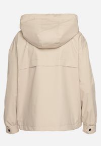 Born2be - Beżowa Kurtka Wiatrówka z Kieszeniami i Ściągaczami Braliana. Okazja: na spacer. Kolor: beżowy. Materiał: jeans. Styl: sportowy, elegancki #5