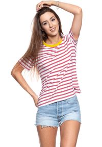 Mustang - MUSTANG T SHIRT DAMSKI Alina Stripe Tee 1009421 11721. Wzór: paski