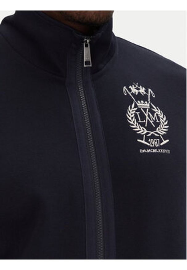 La Martina Bluza Athos MAF001 FP581 Granatowy Regular Fit. Kolor: niebieski. Materiał: bawełna