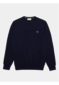 Lacoste Sweter AH1985-166 Granatowy Regular Fit. Kolor: niebieski. Materiał: bawełna #4