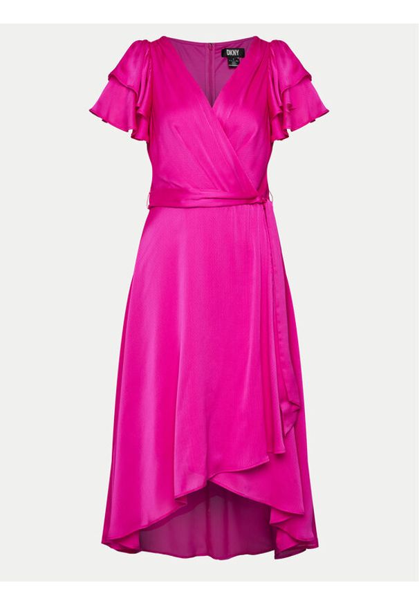 DKNY Sukienka koktajlowa DD4AQ571 Różowy Regular Fit. Kolor: różowy. Materiał: syntetyk. Styl: wizytowy