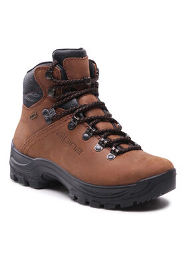 Alpina Trekkingi Tundra 6364-2 Brązowy. Kolor: brązowy. Materiał: nubuk, skóra