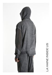 La Haine Inside Us Bluza | 3B M1271 | Mężczyzna | Szary. Typ kołnierza: kaptur. Kolor: szary. Materiał: wiskoza, len. Styl: elegancki #4