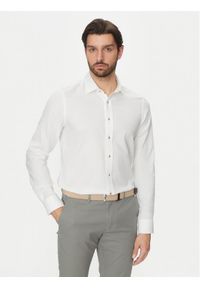 Michael Kors Koszula MK0DS01556 Biały Slim Fit. Kolor: biały. Materiał: bawełna