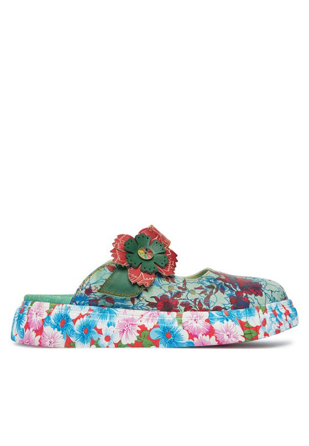 Laura Vita Klapki Soleno 13 Kolorowy. Materiał: skóra. Wzór: kolorowy