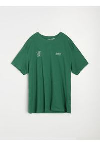 Sinsay - Bawełniana koszulka z napisem Picasso - zielony. Kolor: zielony. Materiał: bawełna. Wzór: napisy #1