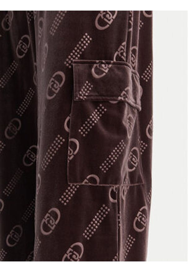 Liu Jo Sport Spodnie dresowe TF5111 J4955 Brązowy Relaxed Fit. Kolor: brązowy. Materiał: syntetyk