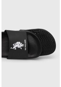 U.S. Polo Assn. klapki GAVIO męskie kolor czarny GAVIO003M. Kolor: czarny. Materiał: materiał, guma. Wzór: gładki #2