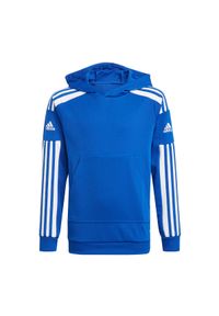 Adidas - Bluza dla dzieci adidas Squadra 21 Hoody Youth niebieska GP6434. Kolor: niebieski, biały, wielokolorowy