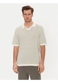 Only & Sons Polo Kian 22033457 Beżowy Relaxed Fit. Typ kołnierza: polo. Kolor: beżowy. Materiał: bawełna