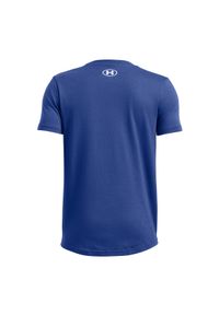 T-shirt chłopięcy Under Armour UA B Sportstyle Logo Ss - niebieski. Kolor: niebieski. Materiał: materiał, poliester, bawełna. Wzór: nadruk