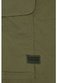 G-Star RAW - G-Star Raw spodnie bawełniane kolor zielony proste. Kolor: zielony. Materiał: bawełna #2