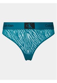 Calvin Klein Underwear Stringi 000QF7378E Zielony. Kolor: zielony. Materiał: syntetyk #2