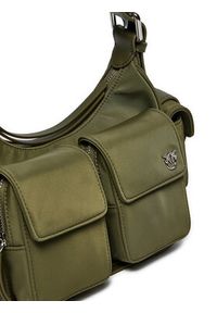 Pinko - PINKO Torebka Cargo Bag Classic Khaki. Kolor: brązowy. Materiał: skórzane #3