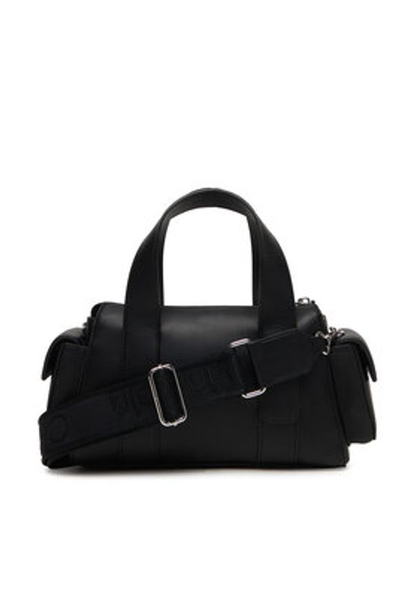 Calvin Klein Torebka Webbing Strap Pocket Bag LV04F3291G Czarny. Kolor: czarny. Materiał: skórzane