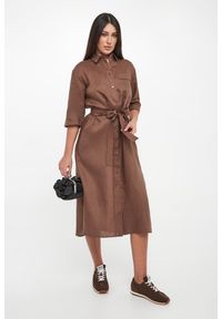 Sukienka lniana szmizjerka Tabella MM. Materiał: len. Typ sukienki: szmizjerki #1