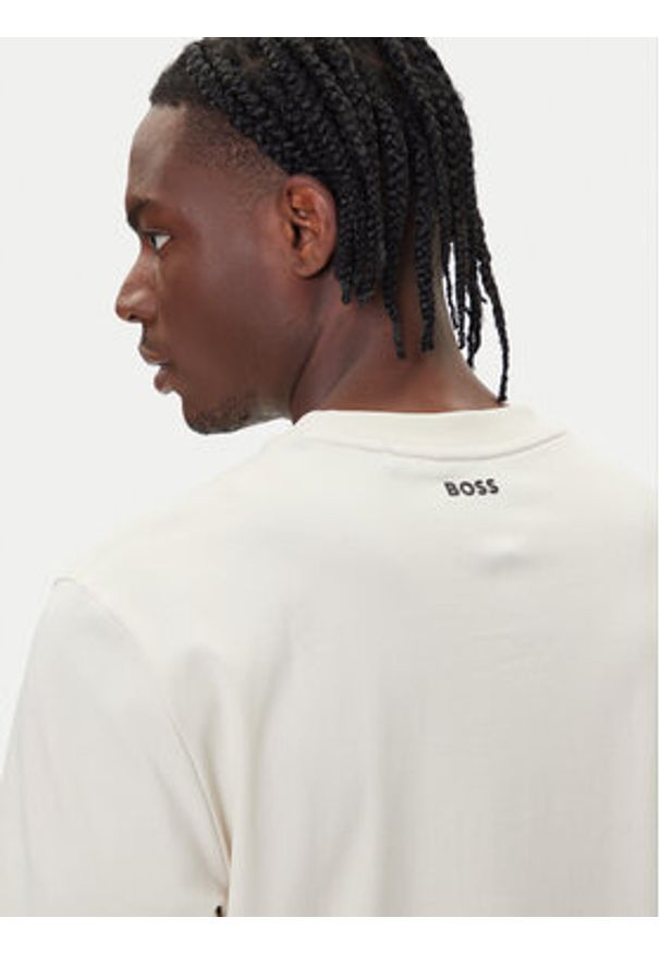 BOSS T-Shirt Iconic TL 50543905 Écru Relaxed Fit. Materiał: bawełna