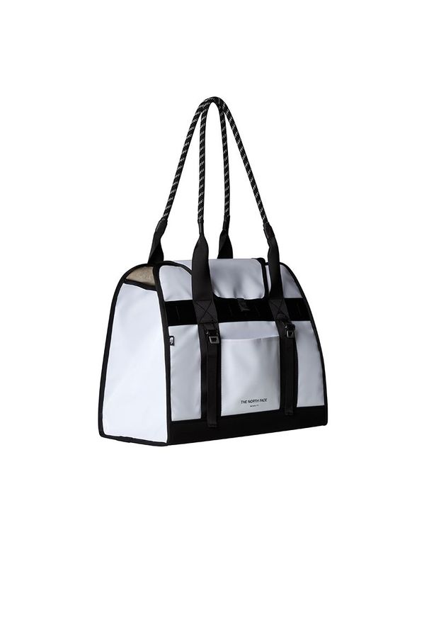 Torba The North Face Tote Base Camp 0A8C02LA91 - biała. Kolor: biały. Materiał: poliester, materiał. Wzór: paski. Sport: fitness