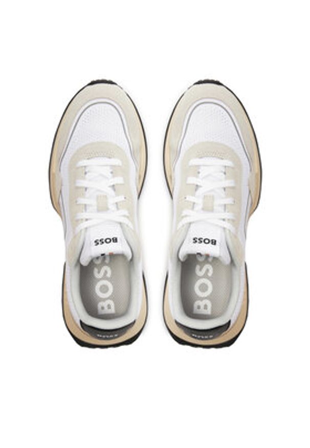 BOSS - Boss Sneakersy Jonah Runn Knsd 50517404 Biały. Kolor: biały. Materiał: materiał