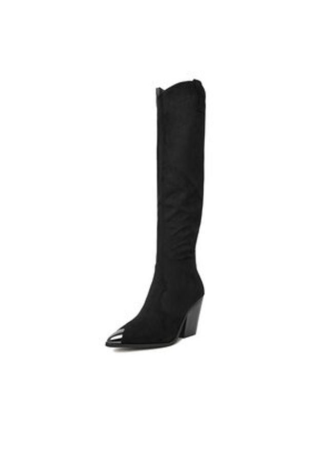 DeeZee Kowbojki 9353-1A Czarny. Kolor: czarny. Materiał: materiał