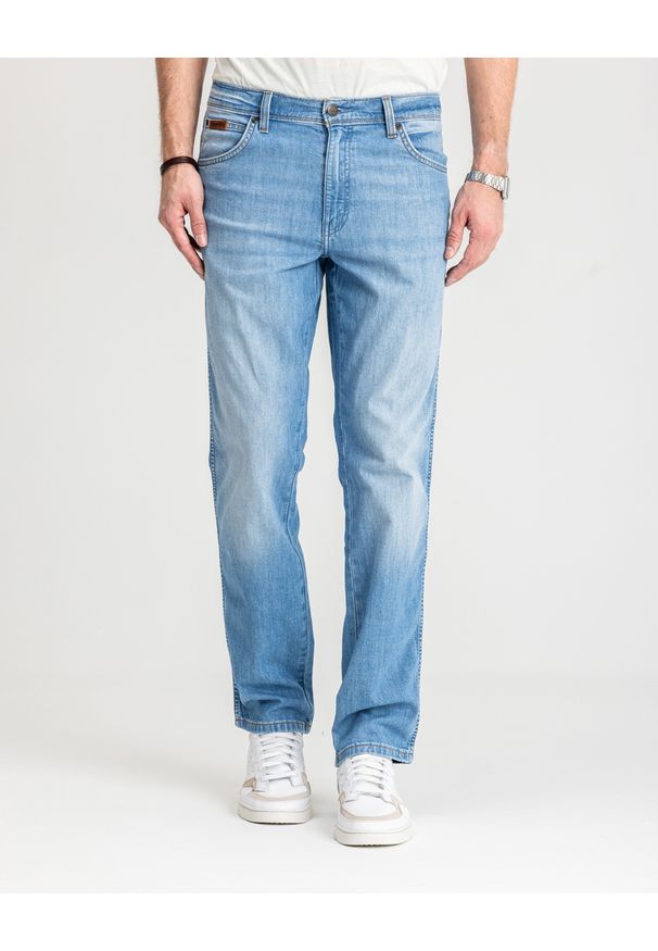 Wrangler - MĘSKIE SPODNIE JEANSOWE WRANGLER TEXAS SLATE SHADE 112364457. Okazja: na co dzień. Styl: casual, elegancki