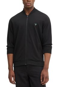 Guess - GUESS Czarna bluza męska rozpinana Truck Interlock, Rozmiar M. Kolor: czarny. Materiał: wiskoza #3