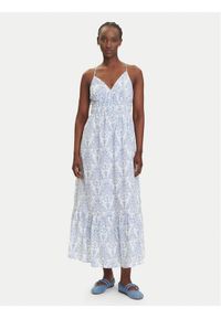 YAS Sukienka letnia Cinni 26036881 Błękitny Regular Fit. Kolor: niebieski. Materiał: bawełna. Sezon: lato