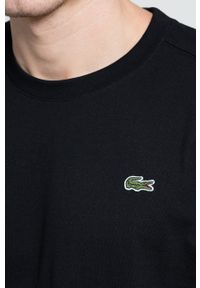 Lacoste T-shirt TH7618 kolor czarny gładki TH7618-001. Okazja: na co dzień. Kolor: czarny. Materiał: dzianina. Wzór: gładki. Styl: casual #4