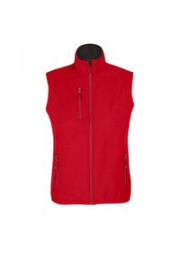 SOL'S - Ocieplacz Damski Falcon Softshell Zapinany Na Zamek Błyskawiczny. Kolor: czerwony. Materiał: softshell