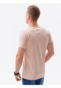 Ombre Clothing - T-shirt męski z nadrukiem - różowy V15B S1434 - XXL. Kolor: różowy. Materiał: bawełna. Wzór: nadruk. Styl: klasyczny #6