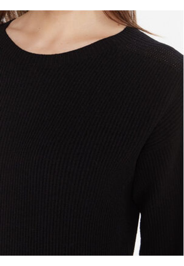 Kontatto Sukienka dzianinowa 3M0879C Czarny Regular Fit. Kolor: czarny. Materiał: syntetyk