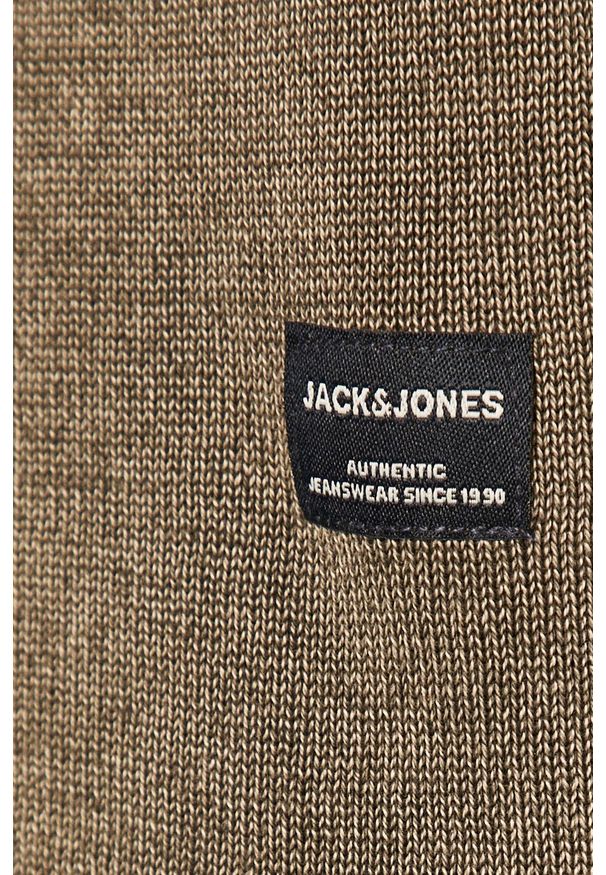Jack & Jones - Sweter. Okazja: na co dzień. Kolor: zielony. Materiał: dzianina. Styl: casual