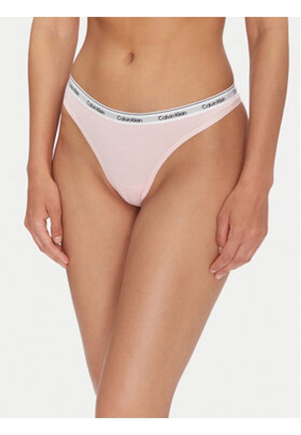 Calvin Klein Underwear Komplet stringów 000QD5209E Kolorowy. Materiał: bawełna. Wzór: kolorowy