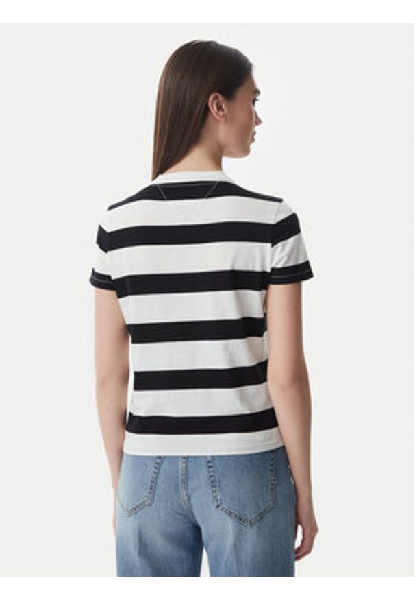 Tommy Jeans T-Shirt Flag DW0DW23801 Czarny Regular Fit. Kolor: czarny. Materiał: bawełna